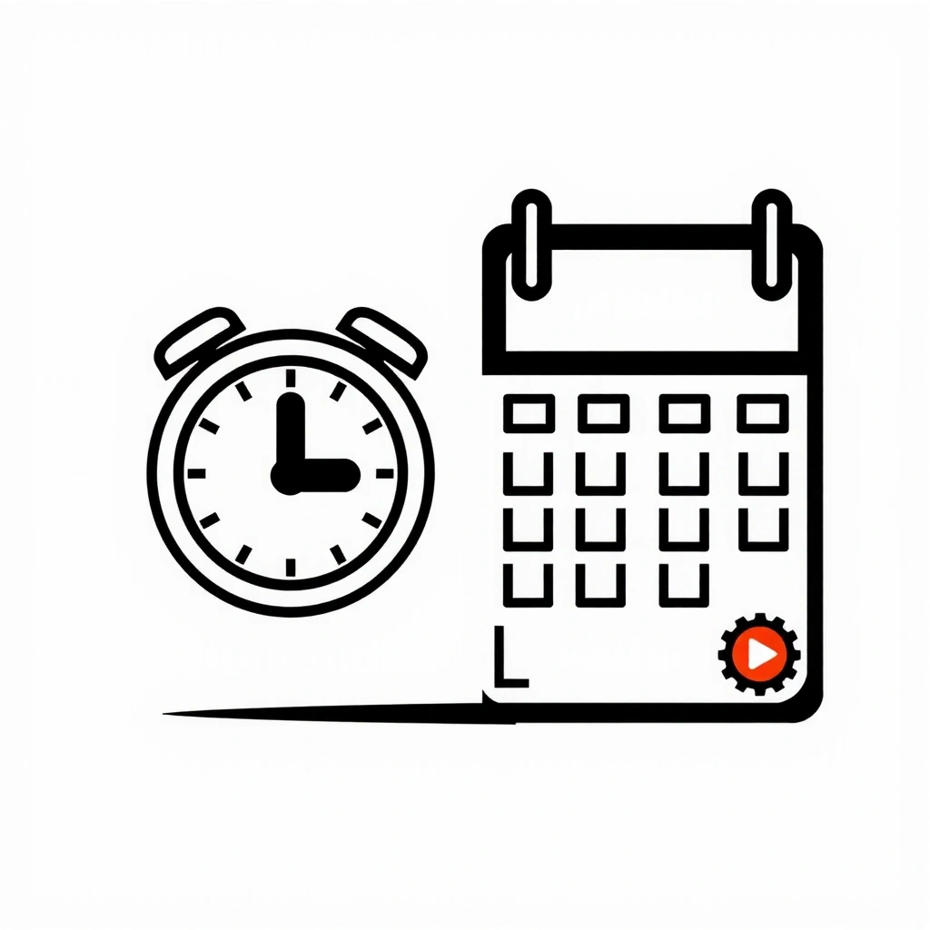 Uhr und Kalender, die Flexibilität symbolisieren.