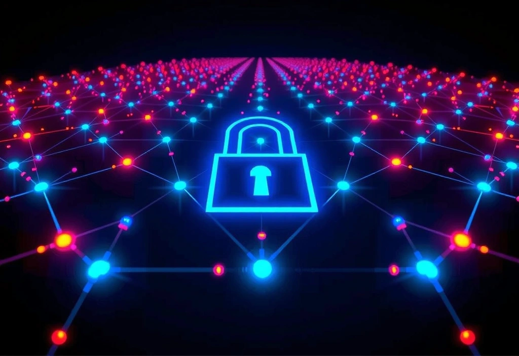 Sicherheitsschloss und digitale Daten