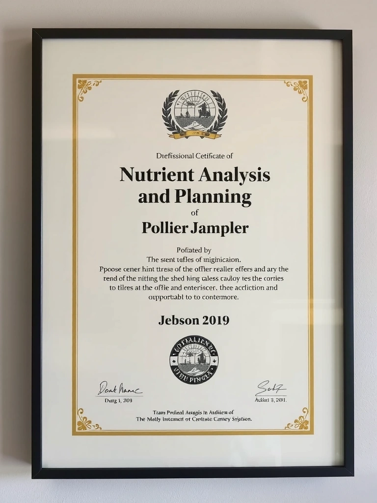 Zertifikat: Nährstoffanalyse und Planung